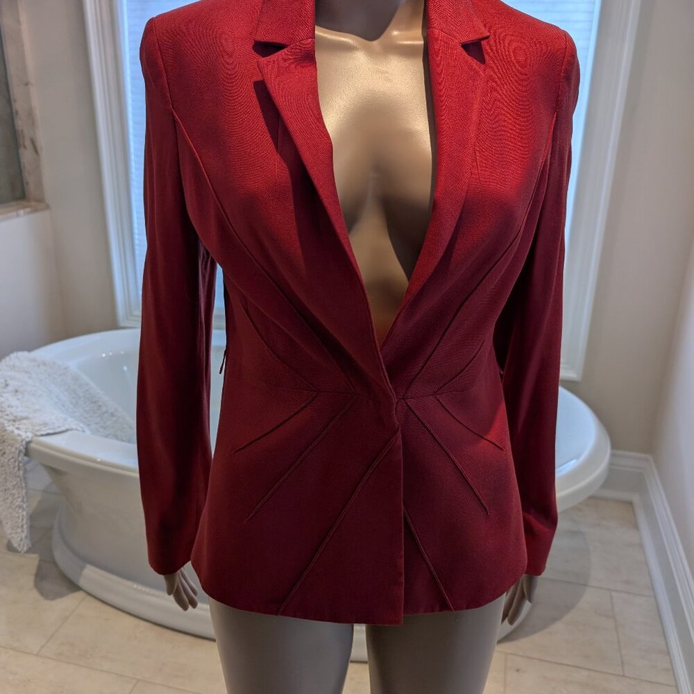 Anne Klein Red Blazer, One button Size 6